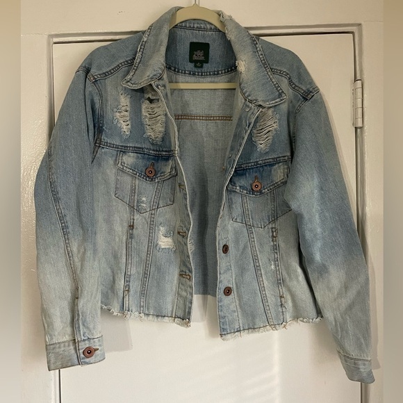 Wild Fable distressed ombré Jean jacket size medium - Picture 2 of 7